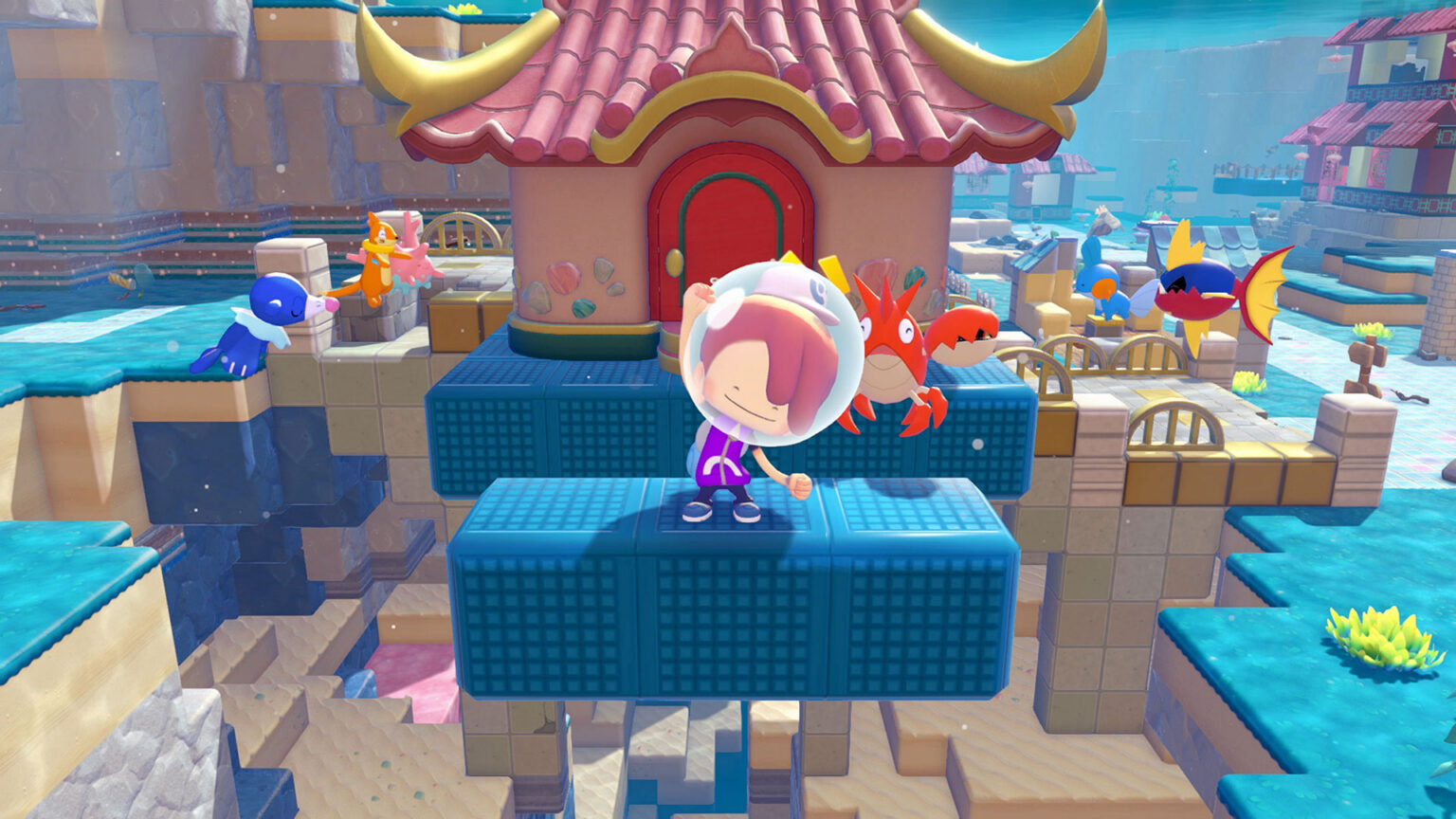 Bubbly Basin opens up an underwater town to rebuild on August 5 | Image: Nintendo