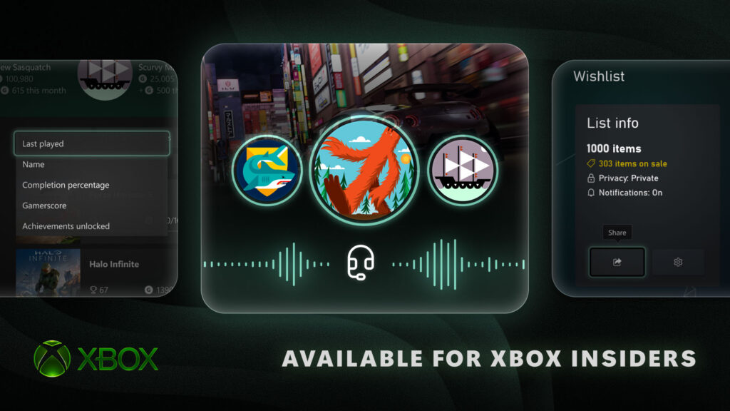 Chat audio, achievement sorting, and cloud save restore hit the Insider rings | Image: XBOX
