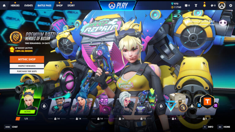 The revamped Battle Pass splits 80 tiers into player-selected tracks | Image: Blizzard Entertainment