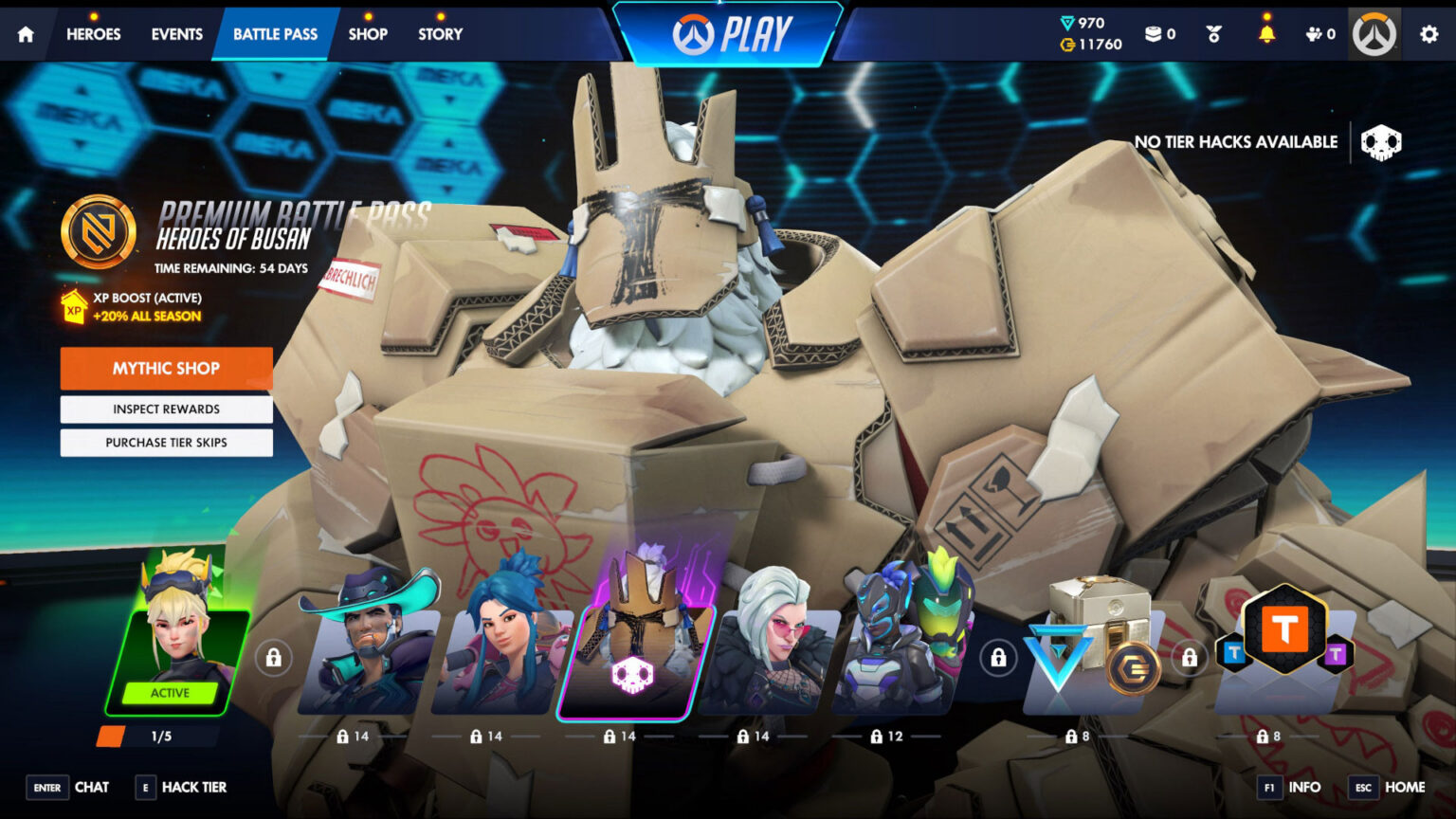 The revamped Battle Pass splits 80 tiers into player-selected tracks | Image: Blizzard Entertainment The revamped Battle Pass splits 80 tiers into player-selected tracks | Image: Blizzard Entertainment
