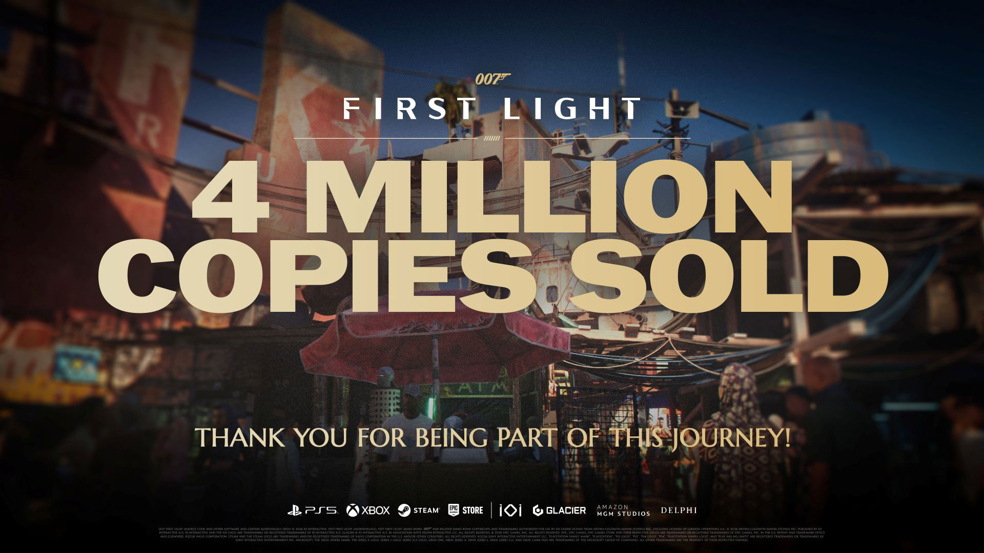 007 First Light crosses four million copies sold in under three months | Image: IO Interactive