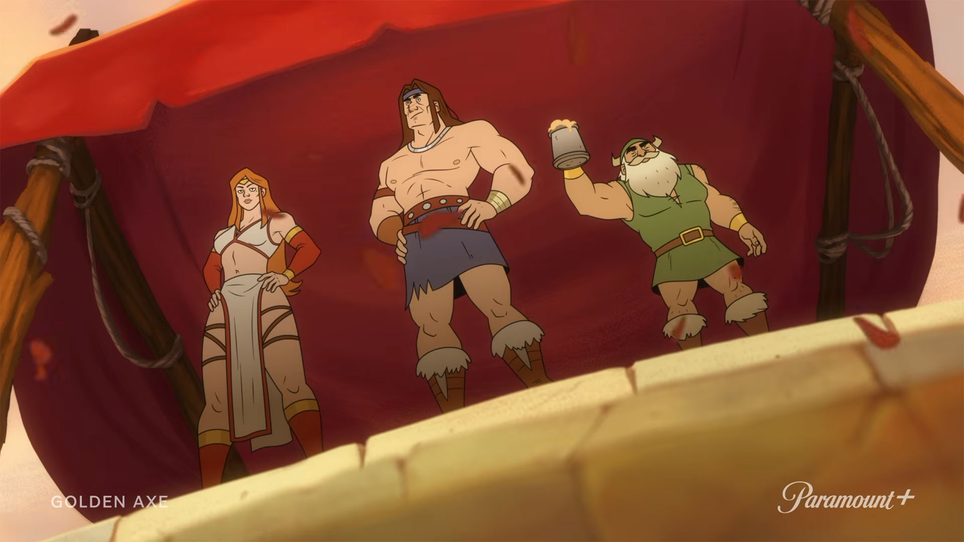 Ax Battler, Tyris Flare, and Gilius Thunderhead return in Golden Axe on September 16 | Image: Paramount+