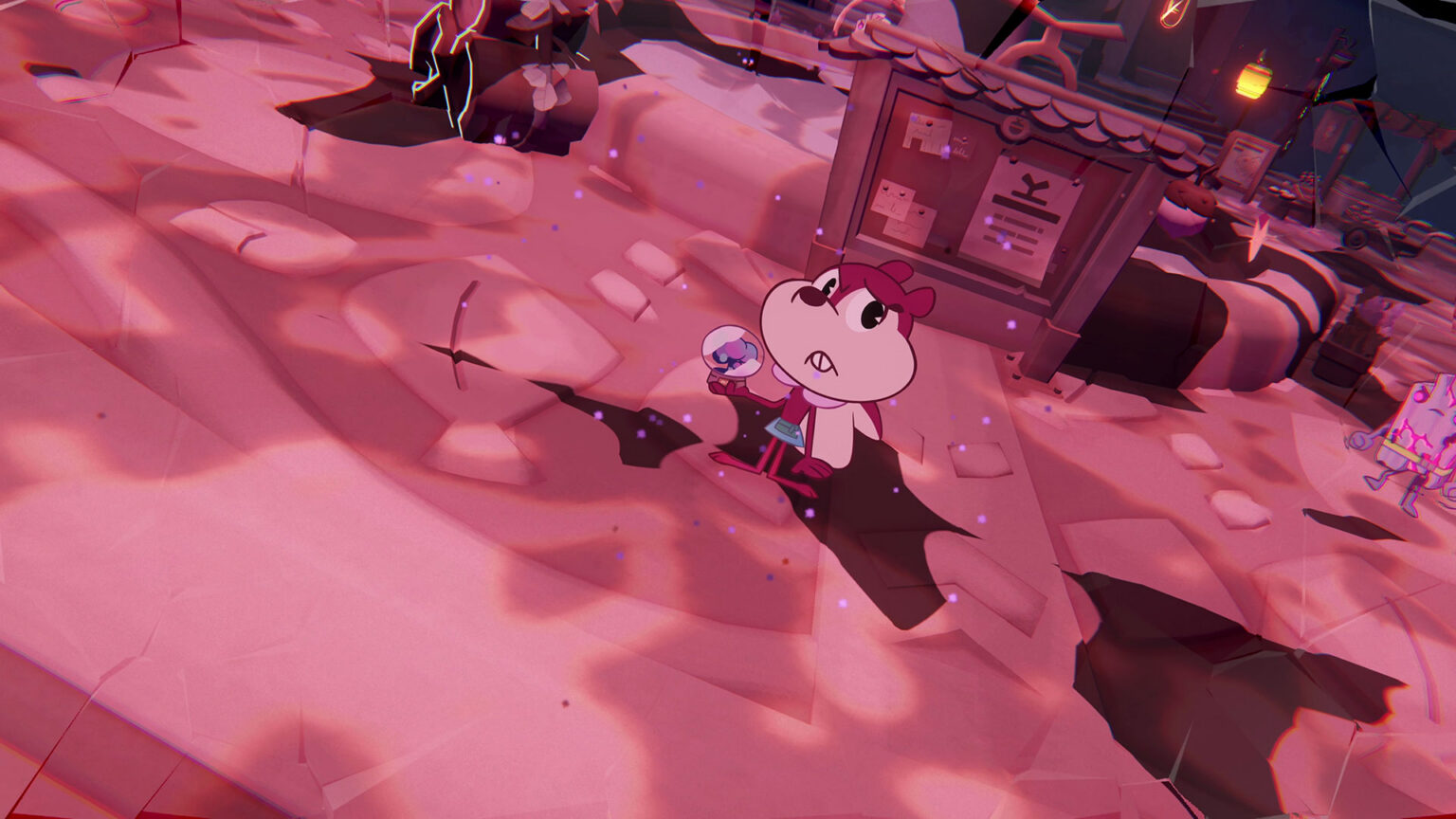 Alva battles spirits with pastries in Acornia: Mirror Worlds | Image: Splashteam