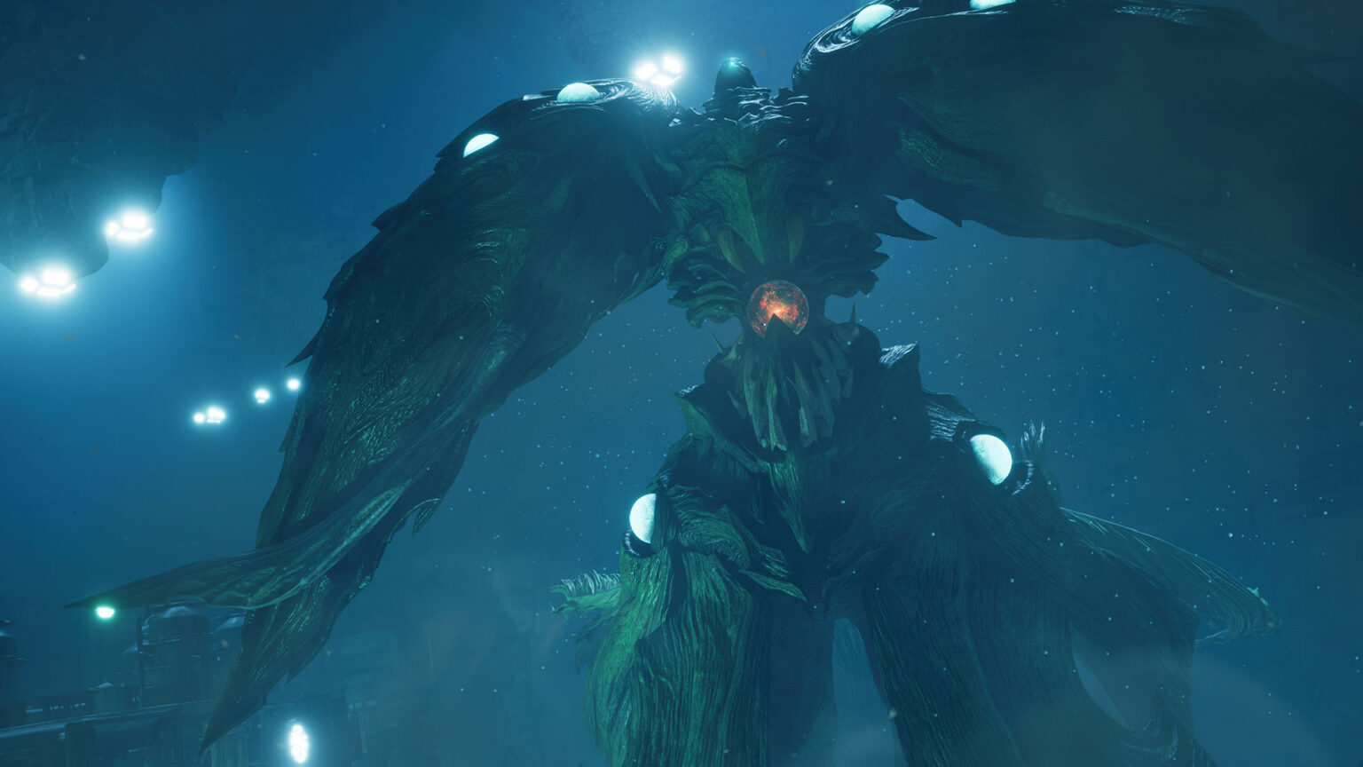 Cloud and his companions face the colossal Weapons in Final Fantasy VII Revelation | Image: Square Enix Cloud and his companions face the colossal Weapons in Final Fantasy VII Revelation | Image: Square Enix