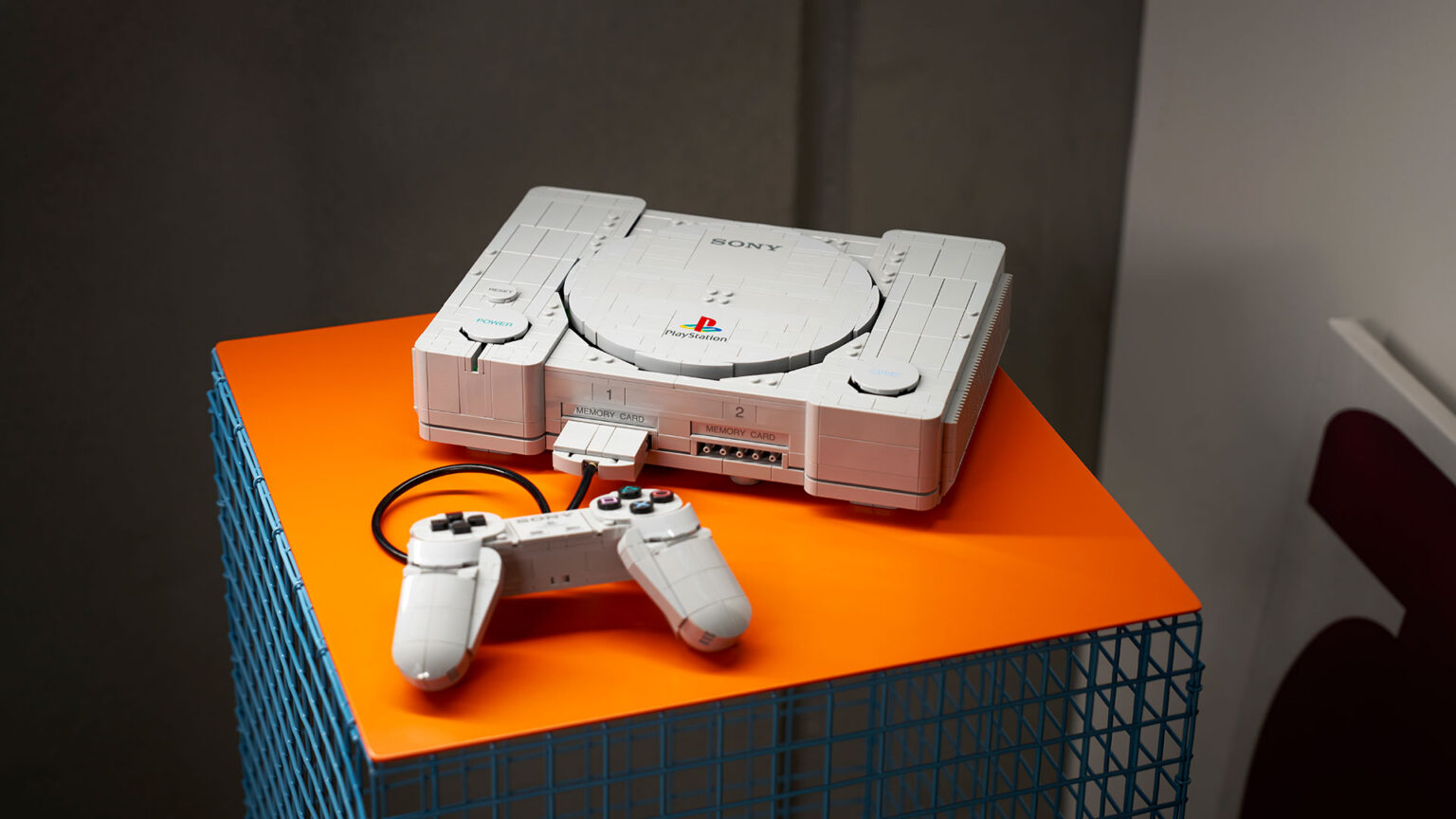 The LEGO PlayStation opens up to reveal Gran Turismo and Ape Escape dioramas | Image: The LEGO Group