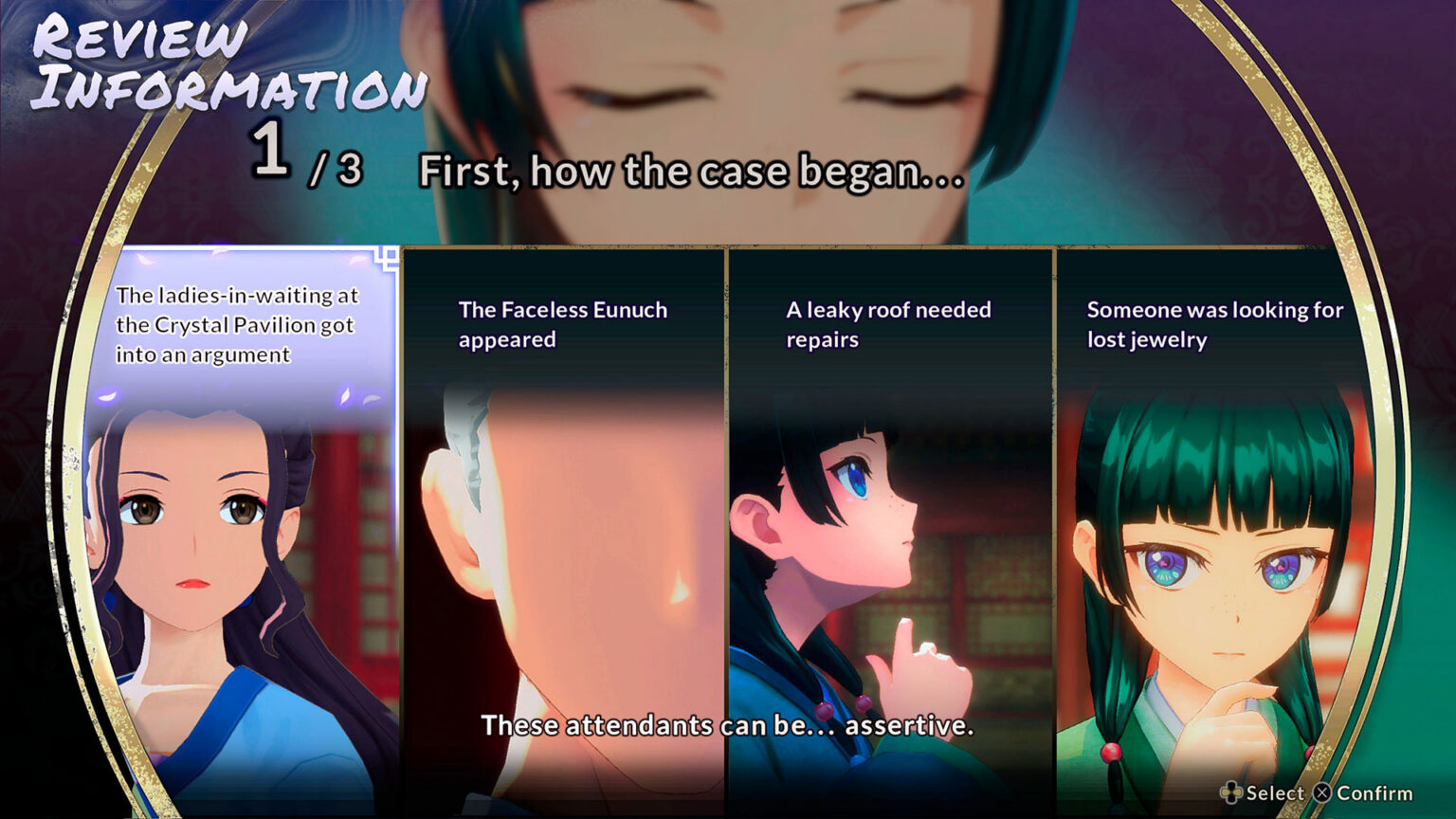 Maomao investigates the Five Curses in her first console adventure | Image: Koei Tecmo Games