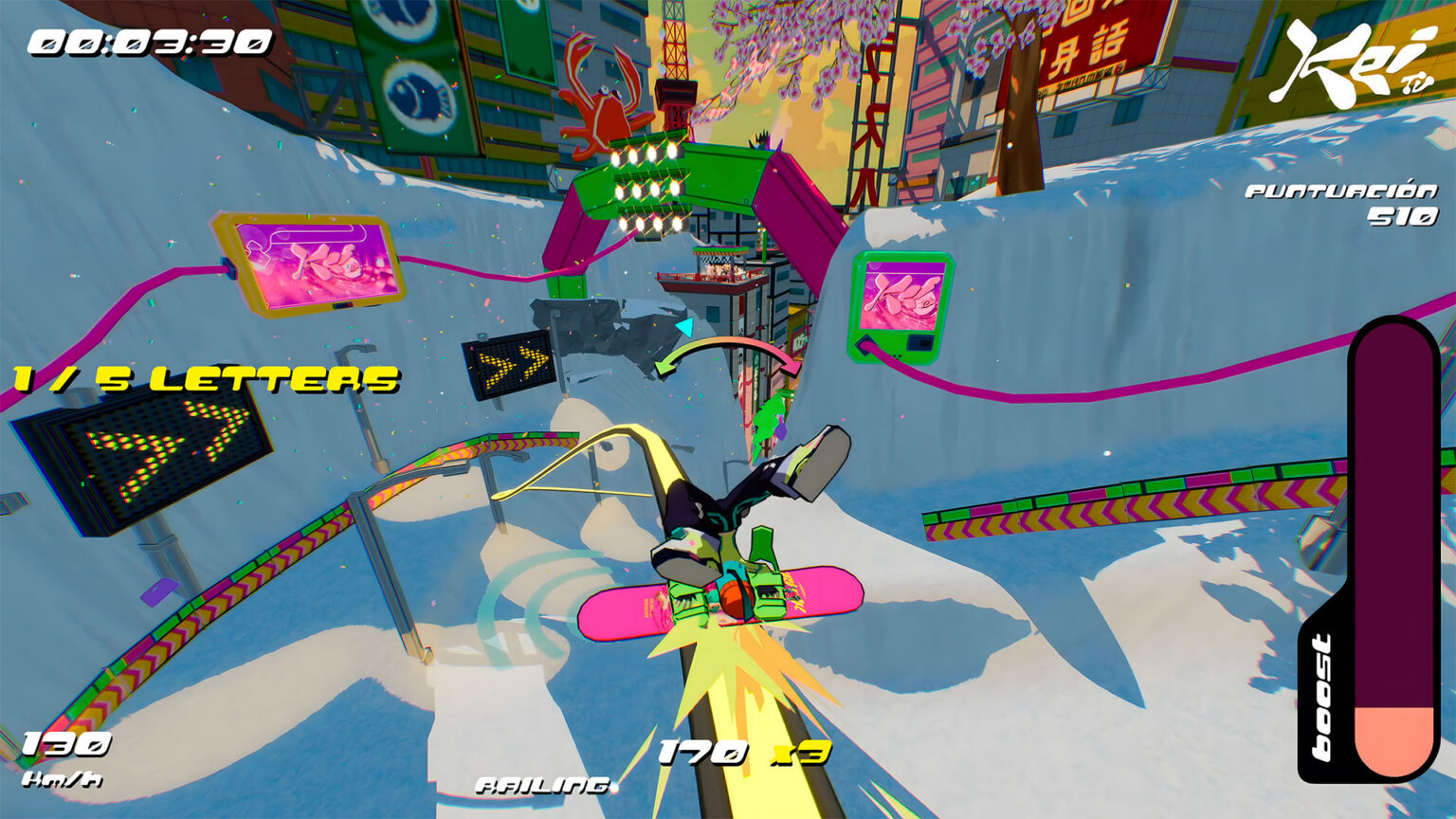 HYPERyuki: Snowboard Syndicate brings arcade snowboarding to Switch 2 in early 2027 | Image: Wabisabi Games